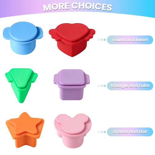 MITCHENIFY Mouse Star Shaped Cake Pop Cutter and Pusher, 3D Printed Cake Pop Molds Shapes Press Set, Baking Molds for Home Baking, Kids Cooking, Birthday Parties, Wedding Desserts