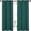 NICETOWN Thermal Insulated Blackout Curtains - Solid Grommet Panels for Dining Room | Hunter Green, 42x63-Inch (1 Pair)