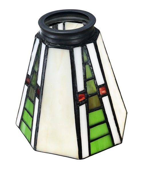 Tiffany Style Stained Glass Lamp Shades, Set of 2, Green and Red,HUIMEIJU HMJ6042 Tiffany lampshade replacement