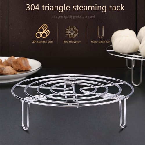 2Pcs Steam Rack, Heavy Duty Steaming Rack Stand, Stainless Steel Round Steamer Cooling Rack Trivet, Pot Steamer Insert Food Stand, Steaming Cookware Accessories(Size:15.5cm/6.1in)