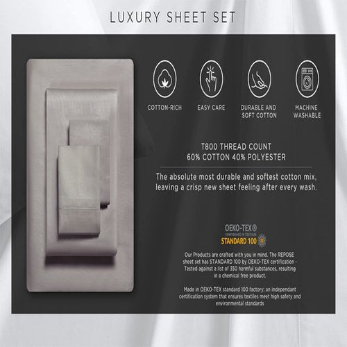 Vera Wang - Pillow Case Set, Luxury Sateen Cotton Bedding, 800 Thread Count, Soft & Smooth Bedding Set (White, Standard Pillowcases)