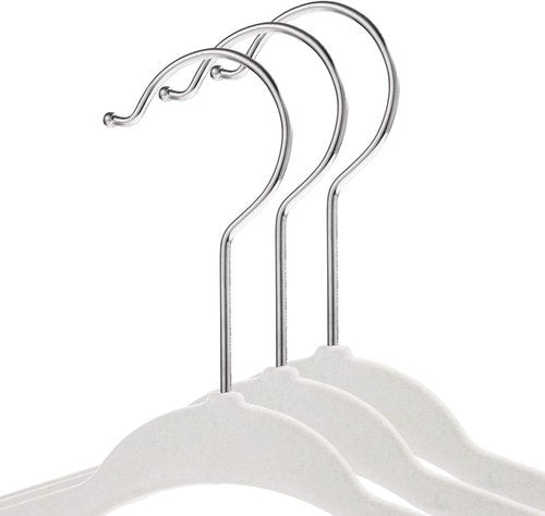 Casafield Velvet Baby Hangers - 50 Pack for Infant & Toddler Clothes - Elegant Ivory Color