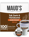 Maud's Decaf Dark Roast Coffee Pods - 100% Arabica Single Serve Pods | 100 Count Compatible with Keurig