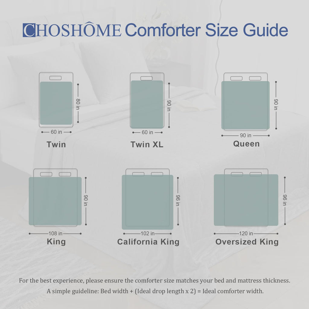 CHOSHOME Cooling Comforter Twin Size, Cooling Blanket with Q-Max 0.45 Arc-Chill Cooling Fiber for Hot Sleeper and Night Sweats, Cool Soft Thin Breathable Summer Comforter for Bed, (60" x 90", Green)
