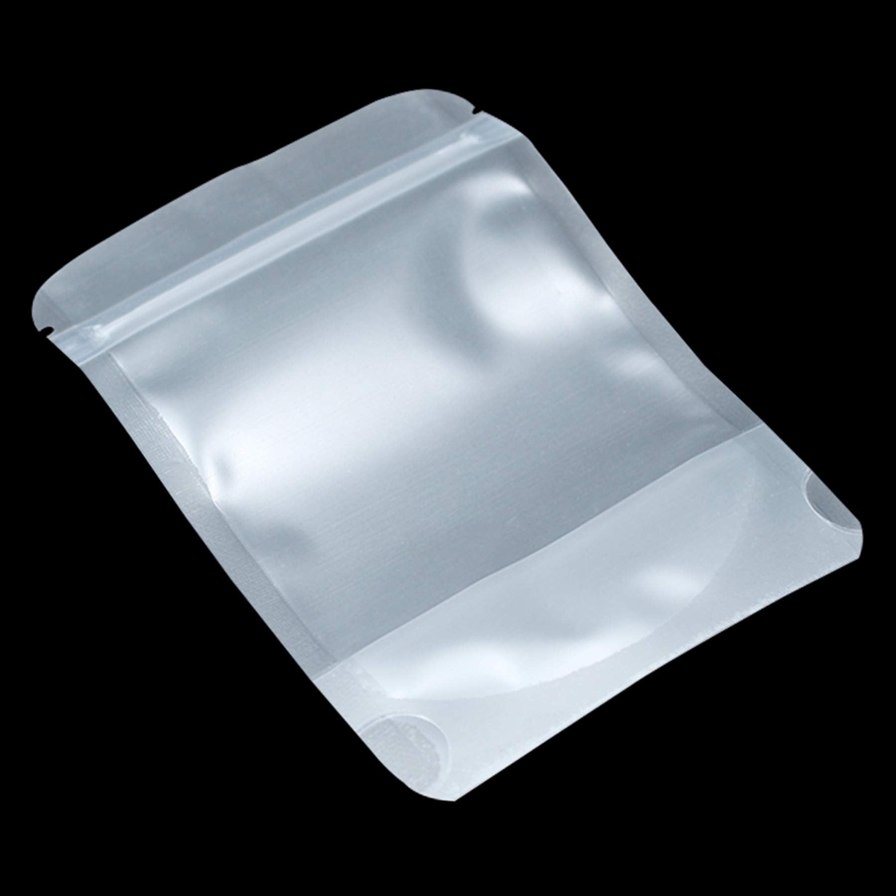 PABCK 500 Pcs 3.5x5.1 inch Resealable Stand Up Bags Matte Clear Zipper Lock Heat Seal Pouches with Tear Notch for Zip Food Storage Lock Packing