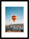 JCJMY A3 Black Picture Frame - Versatile Display for 8.3x11.7 with Mat or 11.7x16.5 Without Mat