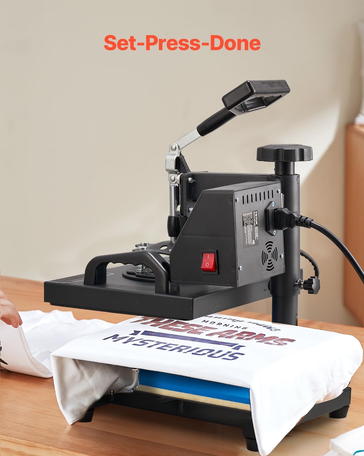 VEVOR Heat Press Machine - 12x10in Clamshell Sublimation Printer with Fast Heat-Up & Digital Control | Ideal for T-Shirts, Bags, and More