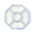 Two's Company French Blue Bamboo Touch Chip and Dip Bowl, 15.5-Inch, Melamine
