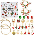 Gold Christmas Advent Calendar Bracelet - 24-Day Countdown Kit with DIY Jewelry & Charms for Girls 6-18
