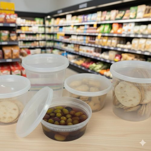 DHG PROFESSIONAL 8oz Deli Containers with Lids (Pack of 240), Recyclable Polypropylene, Microwavable, Heat Resistant (8)