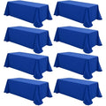 8 Pack Rectangle Tablecloth,90 x 132 inch Royal Blue Tablecloth Polyester Table Cloth for 6 Ft Rectangle Tables,Stain and Wrinkle Resistant Washable Fabric Table Covers for Wedding,Restaurant,Party