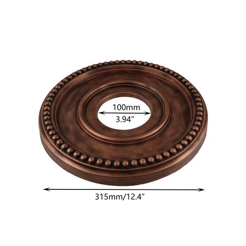 Crapyt Home Lighting Ceiling Medallions Ceiling Fan Medallion for Light Fixtures 12.4"OD x 3.94"ID Bronze