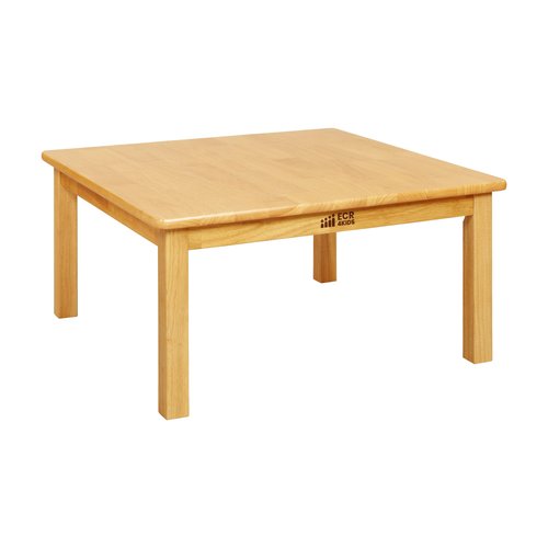 ECR4Kids 30in x 30in Square Hardwood Table with 14in Legs, Kids Furniture, Honey
