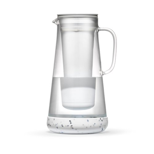 LifeStraw Home– Water Filter Pitcher, 7-Cup, Glass with Silicone Base, Terrazzo, for Everyday Protection Against Bacteria, Parasites, Microplastics, Lead, Mercury, PFAS and a Variety of Chemicals