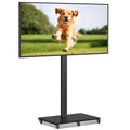 XINLEI Tall Floor TV Stand for 32-75" TV Portable Rolling TV Cart with Wheels Height Adjustable with Wood Base, Holds up to 88 lbs, Max VESA 600x400mm TS005HB