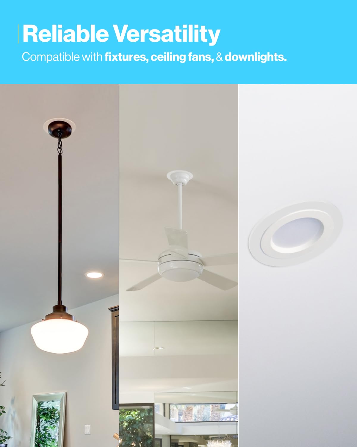 Sunco 48 Pack Goof Rings for 6 Inch Recessed Lights, Flush Mount White Can Light Trim Ring Cover, Outer Diameter 8.6 Inch, Inner Diameter 6.2 Inch, Paintable Surface, Matte Finish.