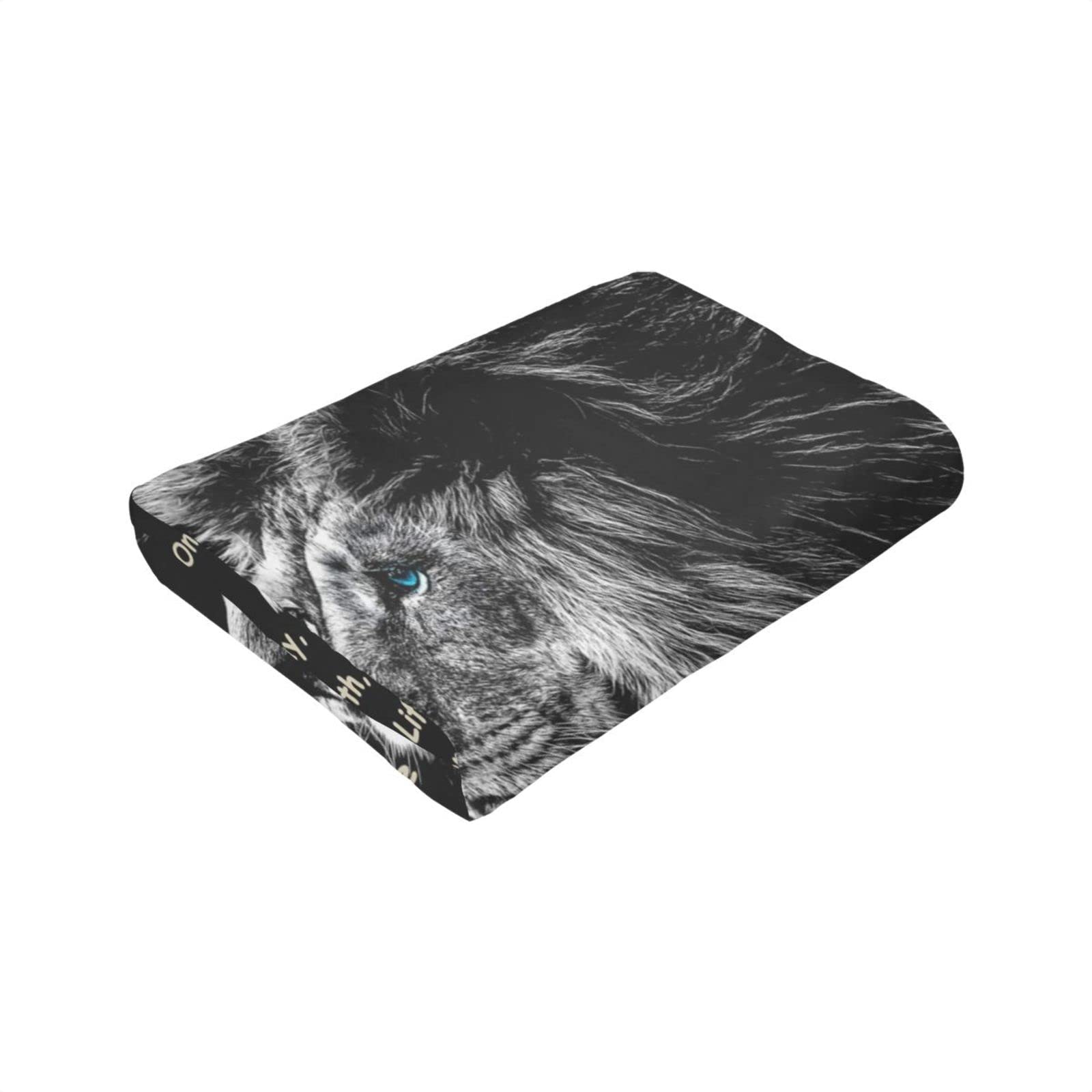 Bible Verse Blanket Christian Gifts (50x40inch)- Religious Throw Blanket Soft Lightweight Cozy Plush Warm Lion Blankets for Women Men