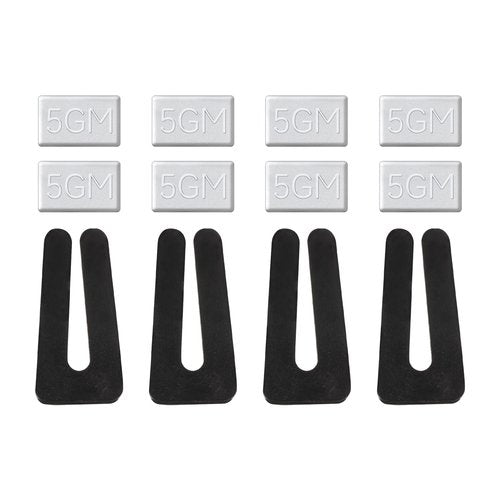 PATIKIL Ceiling Fan Blade Balancing Kit, 4 Sets Include 4Pcs Plastic Balancing Clips and 8Pcs Metal Self-adhesive 5G Weight for Ceiling Fan, White/Black