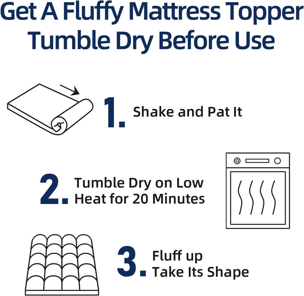 Regine Switzerland Queen Mattress Topper - Extra Thick Plush Pillow Top for Back Pain Relief
