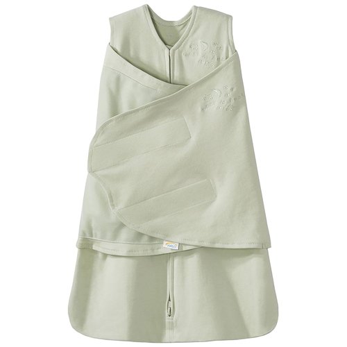 HALO 100% Cotton Sleepsack Swaddle - 3-Way Adjustable Wearable Blanket, TOG 1.5, Sage, Small (3-6 Months)