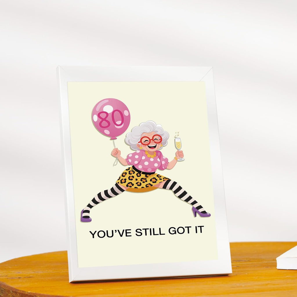 OJsensai 80th Birthday Card & Gifts for Women - Celebrate Her Special Day with Joyful Decorations