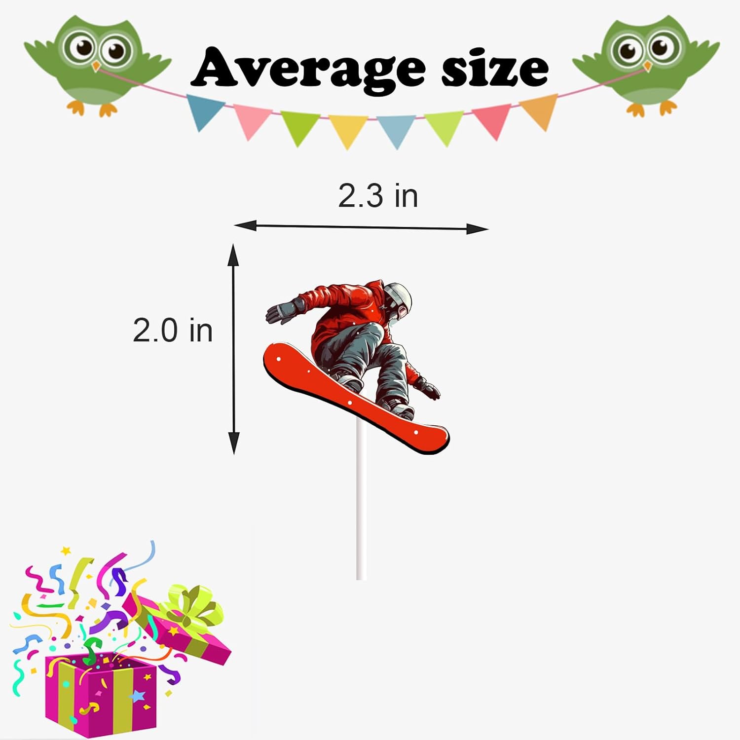 Skiennix 18-Piece Ski Cupcake Toppers - Perfect Winter Sports Cake Decor for Skiing Parties
