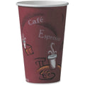 SOLO Cup Company 316SI Bistro Design Hot Drink Cups, Paper, 16oz, Maroon, 20 Packs of 50 (Case of 1000)