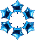 Skiennix 18" Blue Star Foil Balloons - 24 Pcs for Baby Showers, Gender Reveals & Weddings
