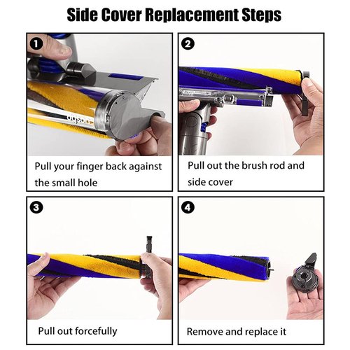 Odashen Roller Brush Bar End Cap Cover Replacement for Dyson Digital Slim, V8 Slim, V12 V15 Detect Slim