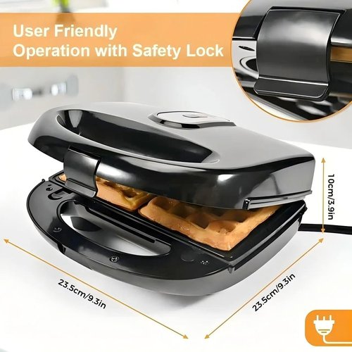 6 in 1 Waffle Maker, Sandwich Maker with Removable Plates, Donut Maker Dual-Sided Heating Non-Stick Plates, Walnut Cookie Maker, Multi Breakfast Maker for Grilled Cheese, Toast, Bread