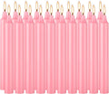 YOROXRG Mini Unscented Taper Candles - 40 Pack for Weddings, Birthdays, and Home Décor | 4 Inch Tall (Pink)