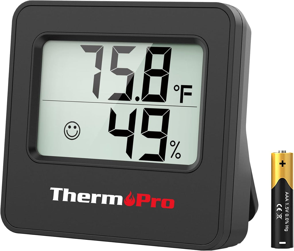 ThermoPro TP157 Hygrometer | Accurate Indoor Thermometer & Humidity Meter for Home & Office - 1 Pack