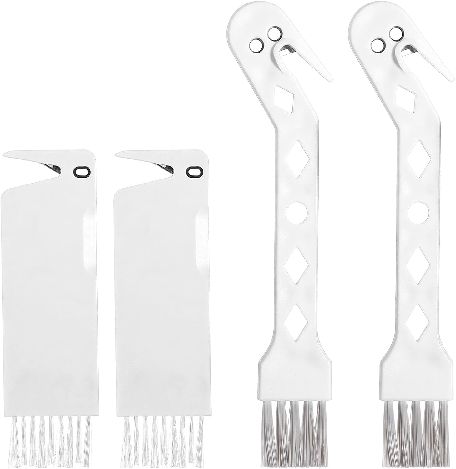Skiennix Handheld Vacuum Brush Cleaner - 2-in-1 Universal Roller Tool for Robot Vacuums | White - 4 PCS Set