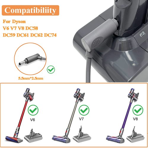 Replacement Dyson Charger,Compatible with Dyson Cordless Vacuum V8 V7 V6 DC58 DC59 DC61 DC62 SV03 SV04 SV05 SV06 Absolute Animal Fluffy Motorhead,Power Suppy Adapter 26.10V 780mA