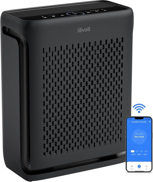 LEVOIT Air Purifier - Smart WiFi HEPA Filter for Large Rooms Up to 1073Ft² | Black, Vital 100S-P