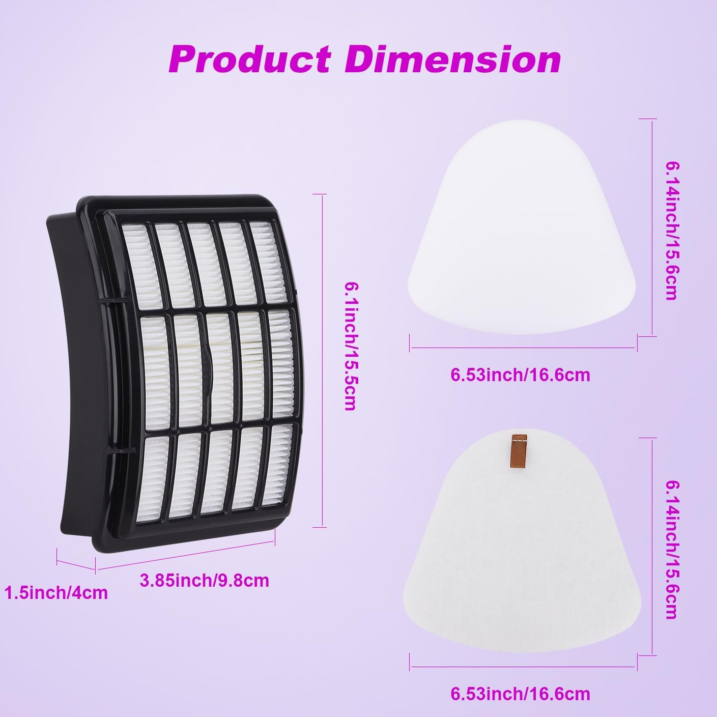 Shark Navigator Vacuum Filter Replacement - Compatible with NV350, NV351, NV360 | 1+2 Pack
