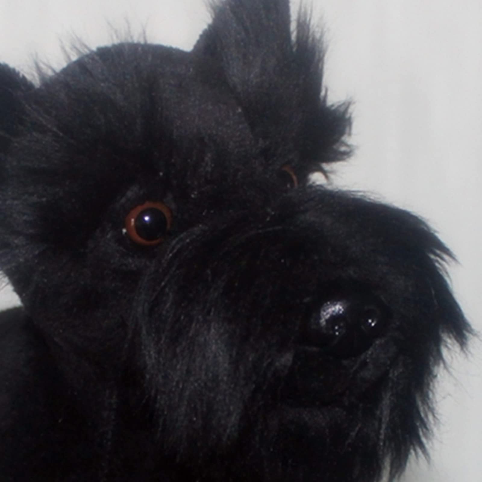 7Inches Lifelike Black Schnauzer Plush Soft Stuffed Animal Cute Aberdeen Terrier Plushie Cute Pillow Doll Home Decor