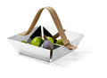 Philippi - A Tavola Fruit Basket, Silver, 23,5 x 23,5 x 7 cm