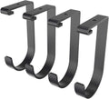 FLEXIMOUNTS 4-Pack Flat Hook Storage Accessories - Max 50lbs Capacity for Garage Ceiling Racks | Black