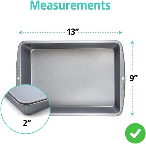 9x13 Inch Nonstick Baking Pan with Lid | Durable Covered Cake Pan for Brownies, Lasagna