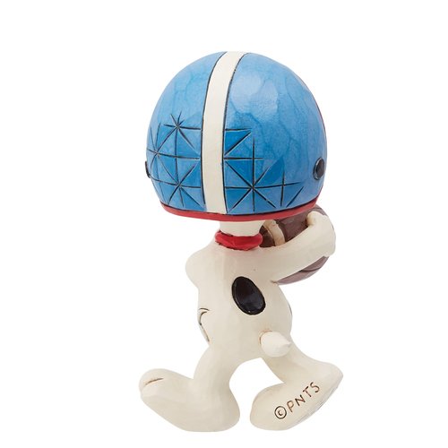 Enesco Peanuts by Jim Shore Snoopy Holding Football Miniature Figurine, 3.25 Inch, Multicolor