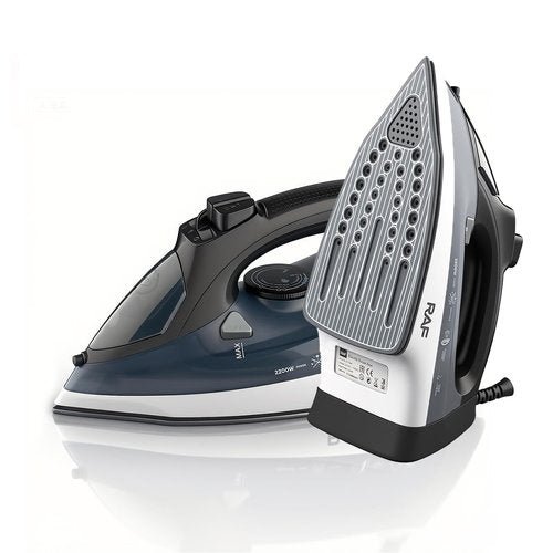 Steam iron, no sticky bottom plate, powerful steam,1000-watt,water tank anti -leakage precision reminders are suitable for family and travel (Blue)