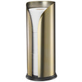 Navaris Toilet Roll Holder, Stainless Steel - Free Standing Storage Box for Up to 3 Loo Paper Rolls - Toilet-Roll Holders for Bathroom Organisation - Minimalist Design, Matte Gold