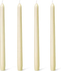 Everymoment Ivory Taper Candles - Dripless & Smokeless 10-Inch Candlesticks - 4 Pack Unscented Cream for Weddings & Home Decor