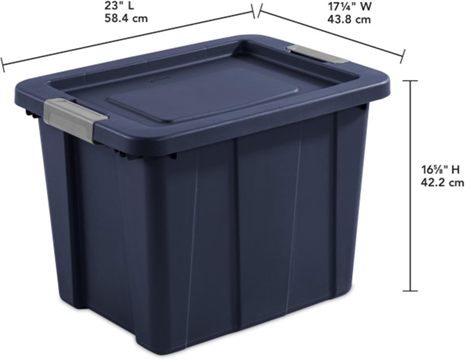 Sterilite 18 Gallon Heavy Duty Storage Bins - 6-Pack with Lids in Dark Indigo