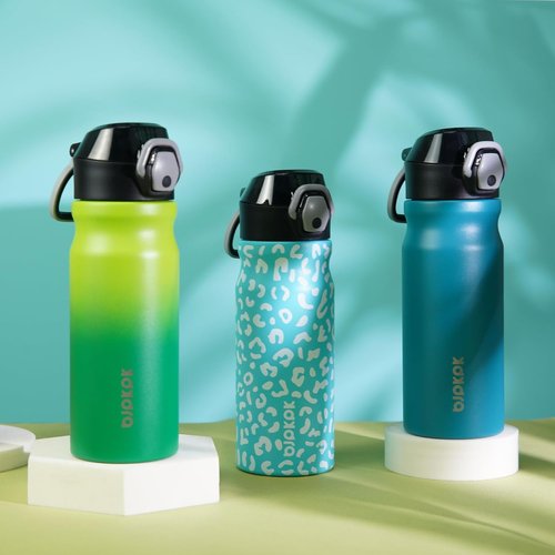 BJPKPK 18oz Insulated Water Bottle - Stainless Steel, BPA-Free, Leak-Proof with Lockable Flip Lid | Laguna Color