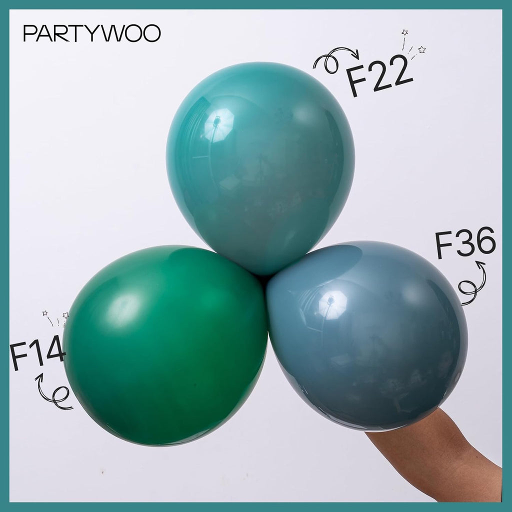 PartyWoo Slate Blue Balloons - 50pcs 12 Inch Navy & Dusty Blue for Weddings, Baby Showers & Birthdays