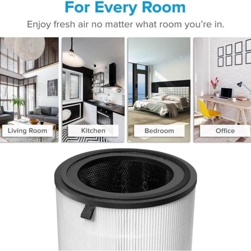 LEVOIT LV-H133 Air Purifier Filter - High-Efficiency Activated Carbon for Smoke & Odor Removal | White, 1 Pack