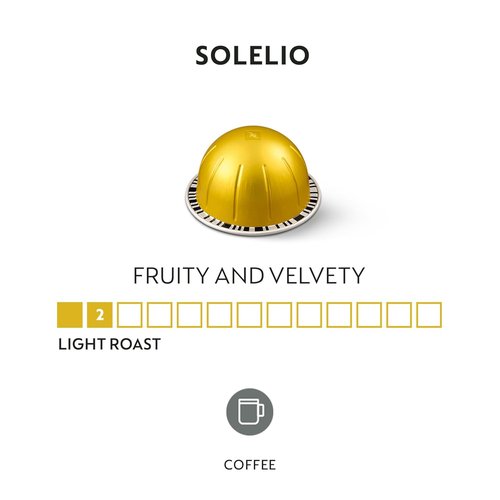 Nespresso Vertuo Capsules - Solelio Mild Roast Coffee Pods | 30-Count, Brews 7.8 oz.