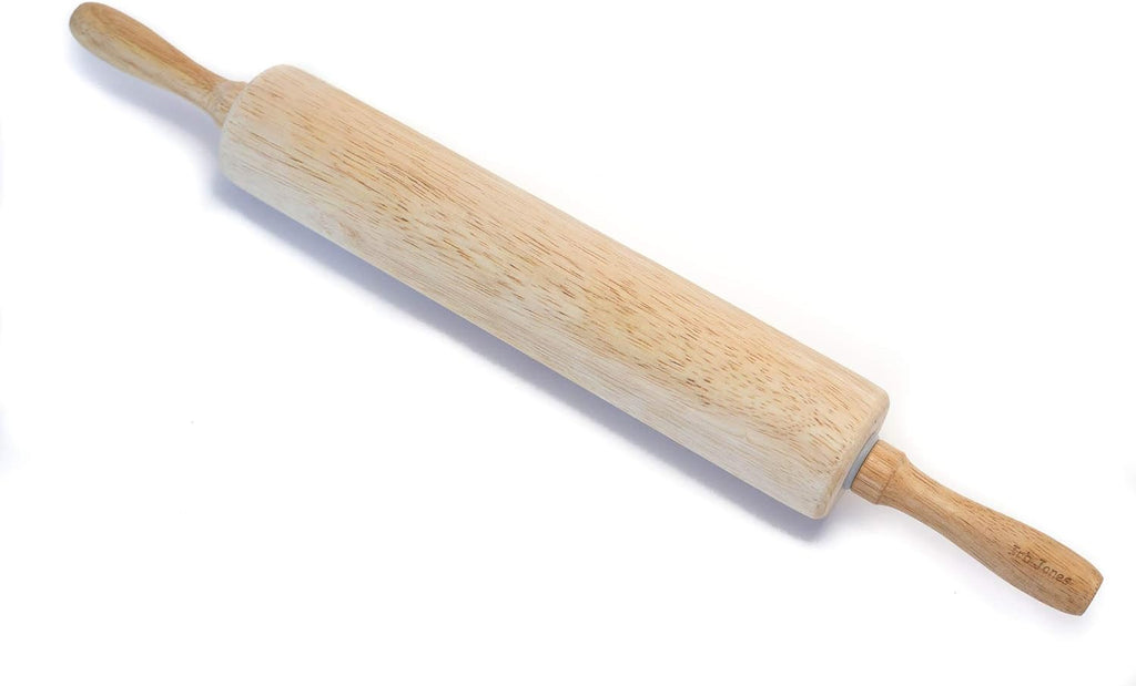 Classic Wood Rolling Pin - 20-Inch Baker's Essential for Pizza Dough, Cookies, Pastries & Pasta